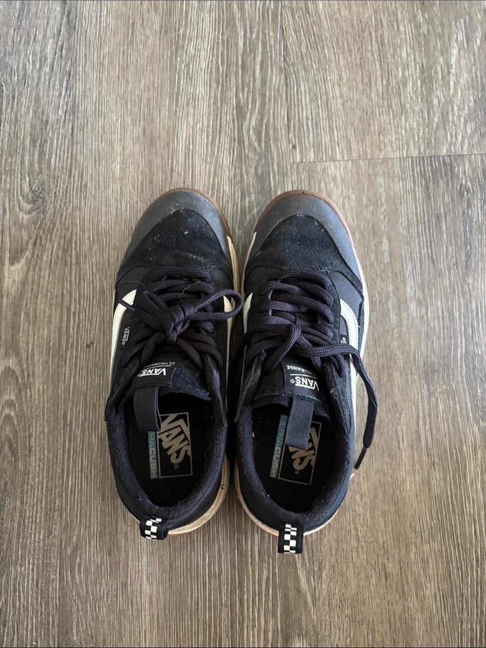 Vans Black and White Low-Top Skate Sneakers